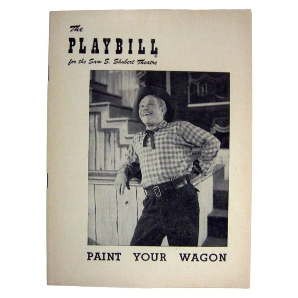 Paint Your Wagon Playbill February 1952 San Juan James Barton Postcard Ticket - Picture 1 of 11